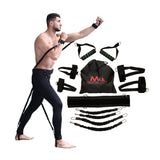 Black Boxing Resistance Bands, Muay Thai Gear, Martial Arts Training Equipment, Shadow Boxer, Punching Band, Fitness Workout, MMA Kickboxing Punch, Combat Sports, increase strength, Karate, Kung fu, bodybuilding, boxing elastic straps for men, fighting resistance bands, fight training equipment, jiu jitsu, judo, wrestling, elastic speed band boxing