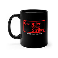 Coffee Mugs for Grapplers, Coffee Mugs for Strikers, Coffee Cups for Wrestlers, BJJ Coffee Cup, Jiu Jitsu Tea Mugs, Black Coffee Mugs