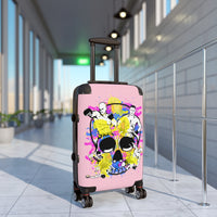 Skull Candy Pink Cabin Suitcase, BJJ Suitcase, Boxing Cabin Suitcase, Pink Color Suitcase, MMA Cabin Luggages, Jiu Jitsu Luggages