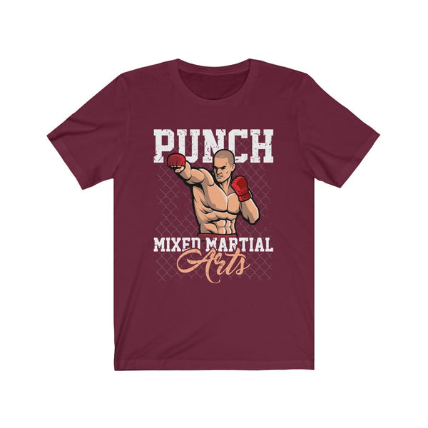 Fight t shirt, boxing t shirt, martial arts t shirt, mma t shirt, maroon color t shirt, muay thai t shirt, kickboxing t shirt, mma legends t shirt, punch t shirt