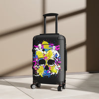 Candy Skull Black Suitcase, Suitcases For Women, Jiu Jitsu Luggage, Kickboxing Travel Suitcases, Muay Thai Cabin Luggages