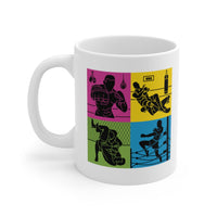 MMA Mug, MMA White Coffee Mugs, Mixed Martial Arts Coffee Mug, Martial Arts Coffee Cups, 11oz Mug