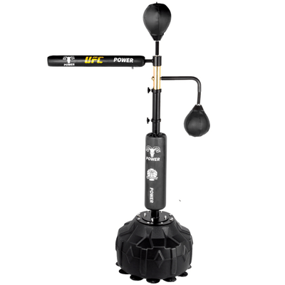 Boxing Reflex Bag Black with Spinning Bar and 2 Speed Balls