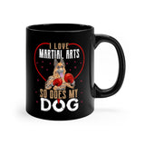 Dog Tea Mugs, German Shepherd Coffee Mugs, Dog MMA Coffee Mugs, Kickboxing Dog Coffee Mug, Dog Muay Thai Tea Mugs