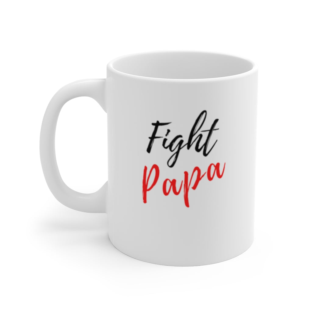 Fight Dad MMA White Mug